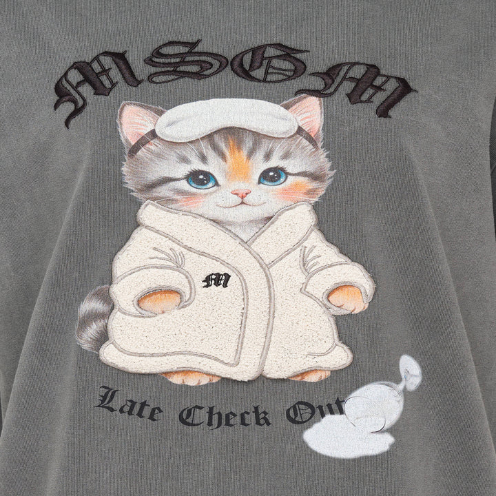 Bathrobe Cat Graphic Tee