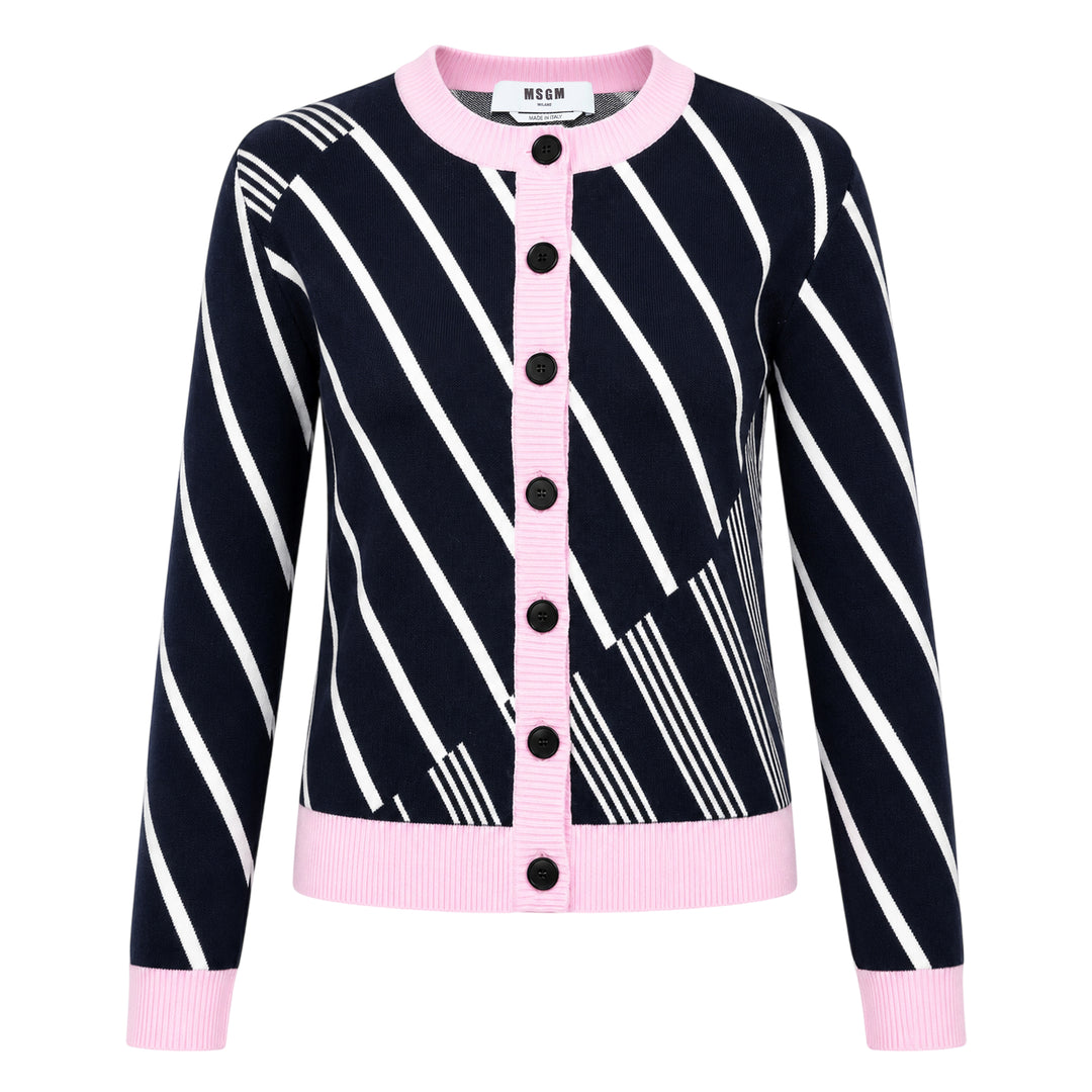 Diagonal Stripes Cardigan