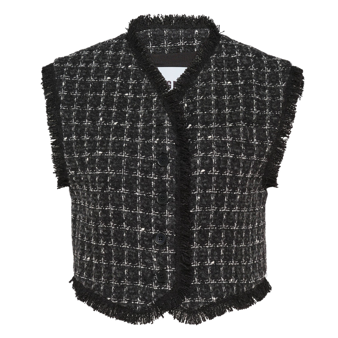 Checkered Tweed Vest