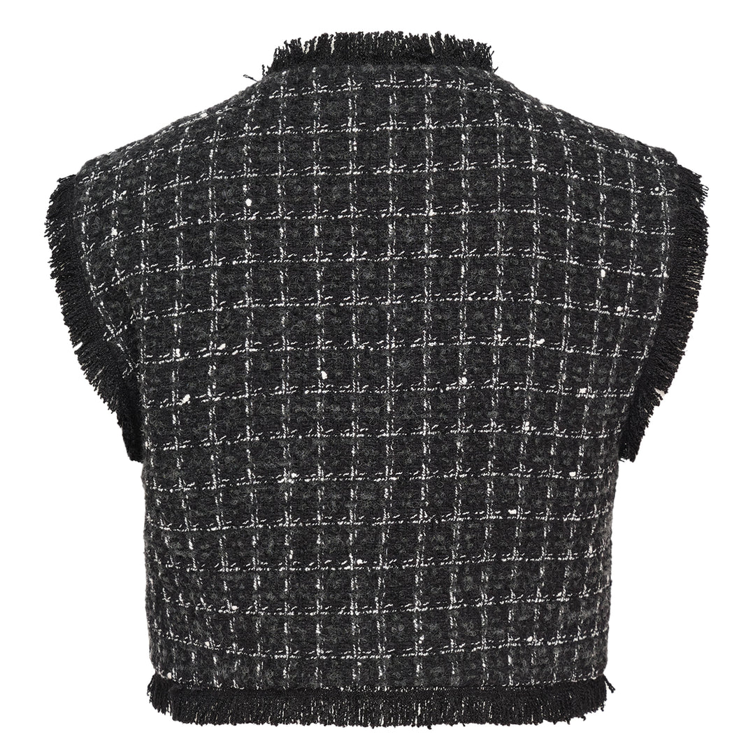 Checkered Tweed Vest