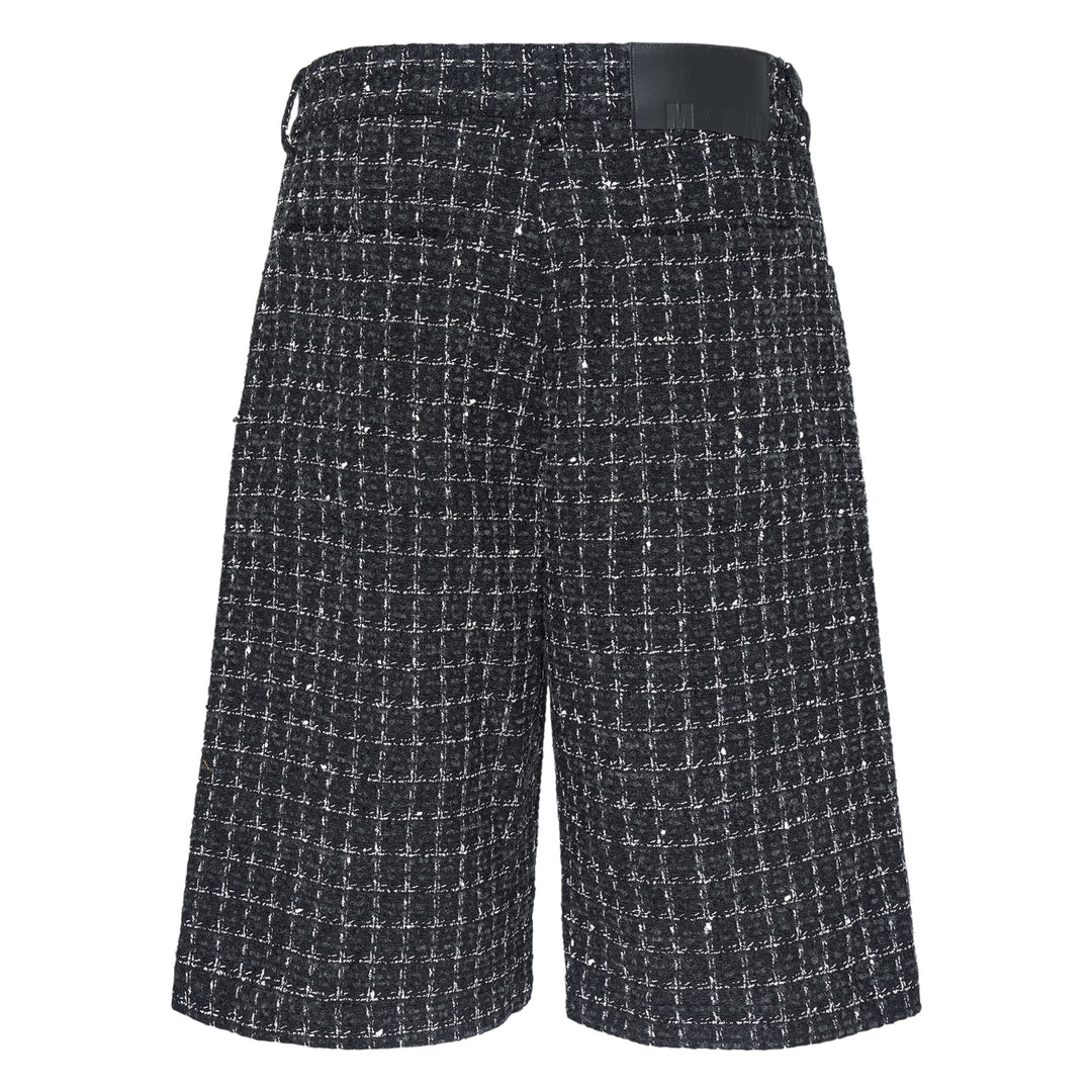 Checkered Tweed Bermuda Shorts
