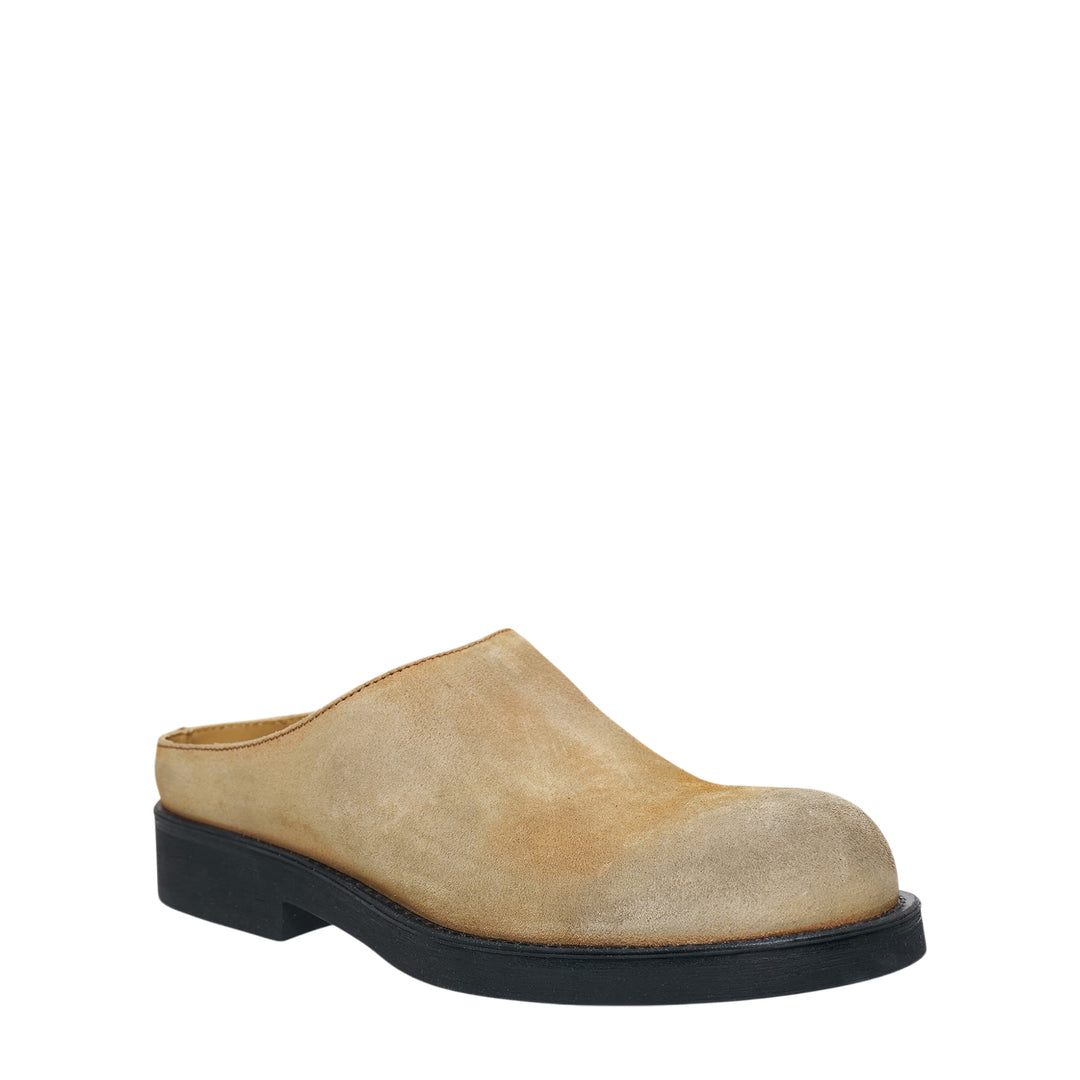 Suede Leather Mule Slippers