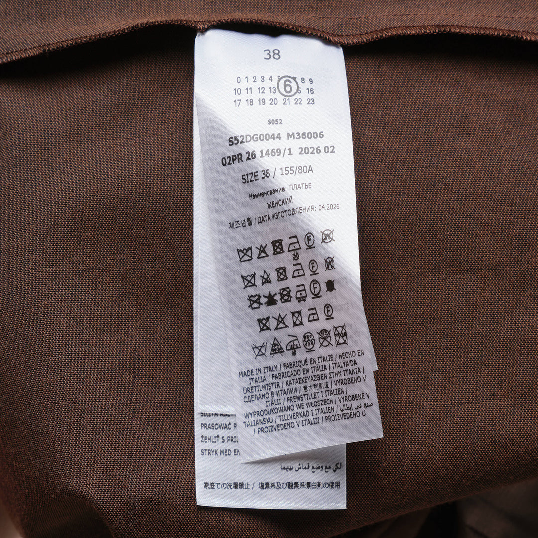 Wool Shirting Drop-Waist Dress