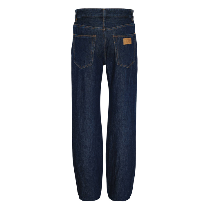Distressed Two-Tone Denim Jeans