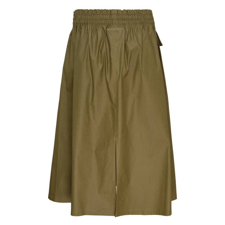 Coated Trench Midi Skirt