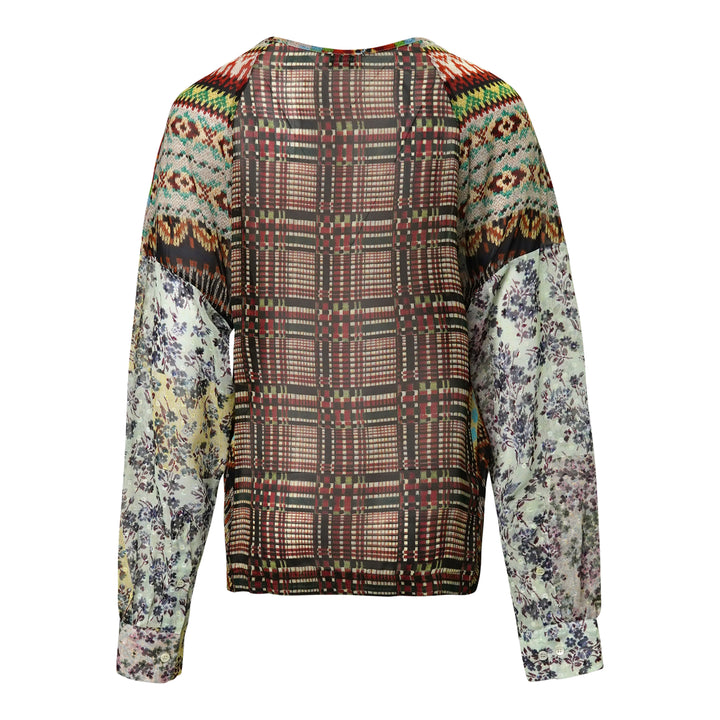 Dries Van Noten Contrast Panel Floral Shirt - view 2