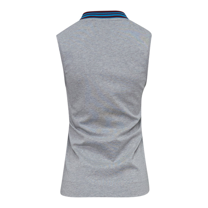 Contrast Stripe Heart Neck Tank