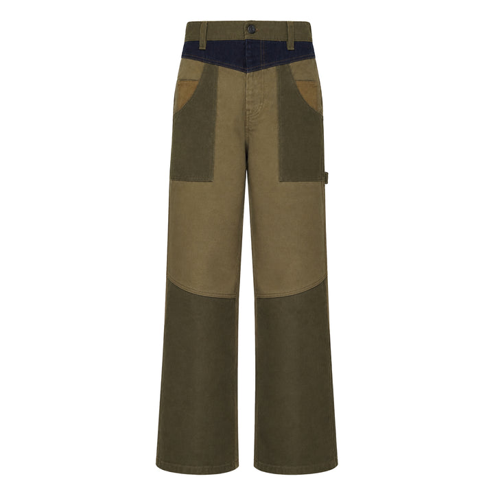Austin Patchwork Wide-Leg Jeans