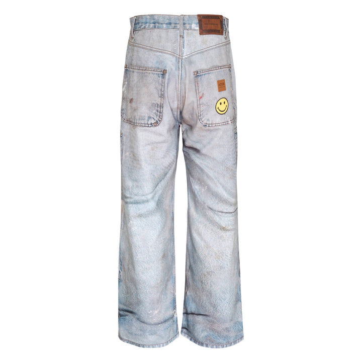 Distressed Trompe-l'Œil Carpenter Jeans