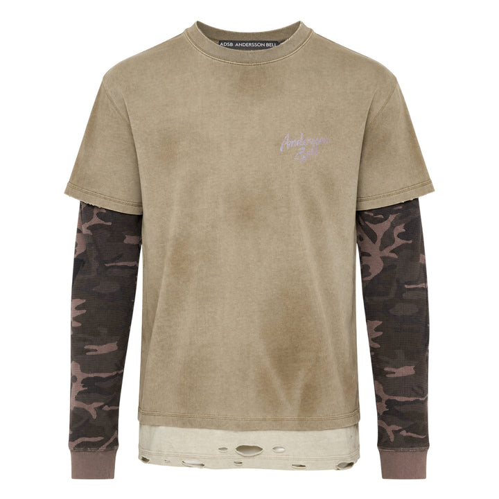 Distressed Layered Long Sleeve Tee