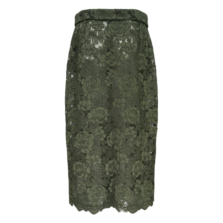 Floral Lace Pencil Skirt