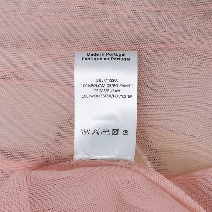 Gathered Waist Cord Tulle Skirt
