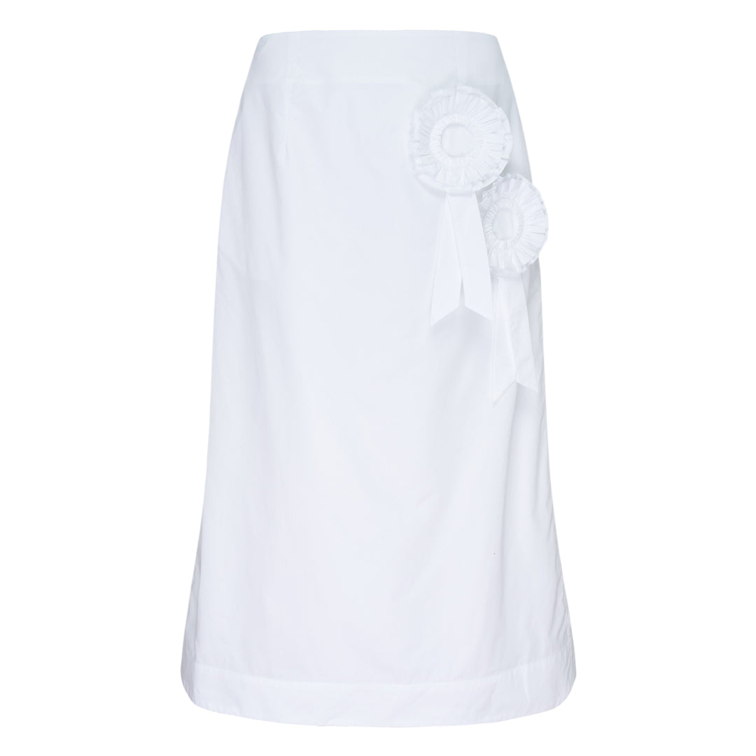 Ribbon Rosette Midi Skirt