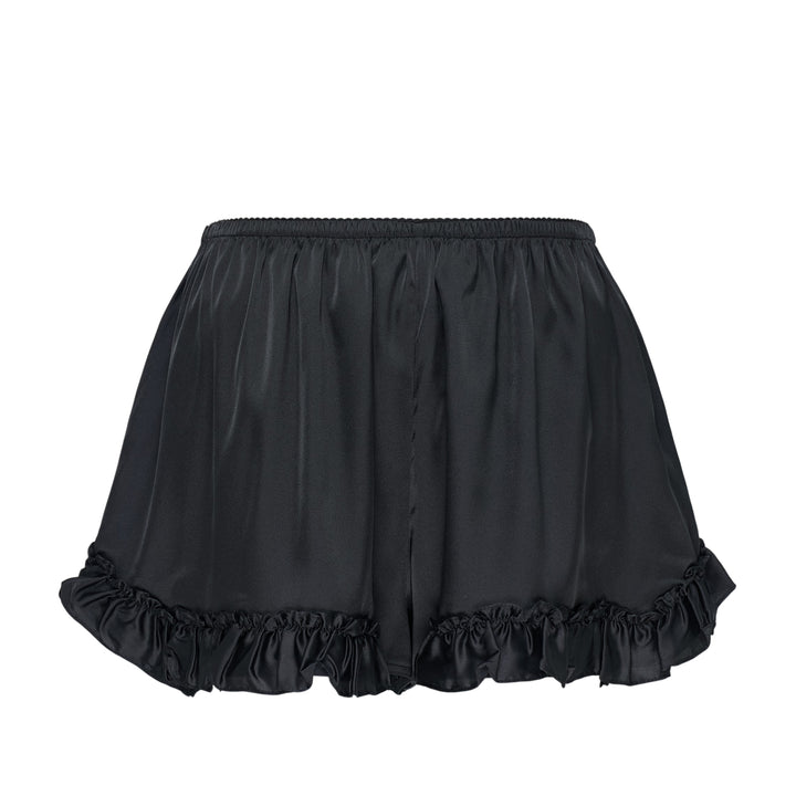 Ruffle Frill Satin Shorts