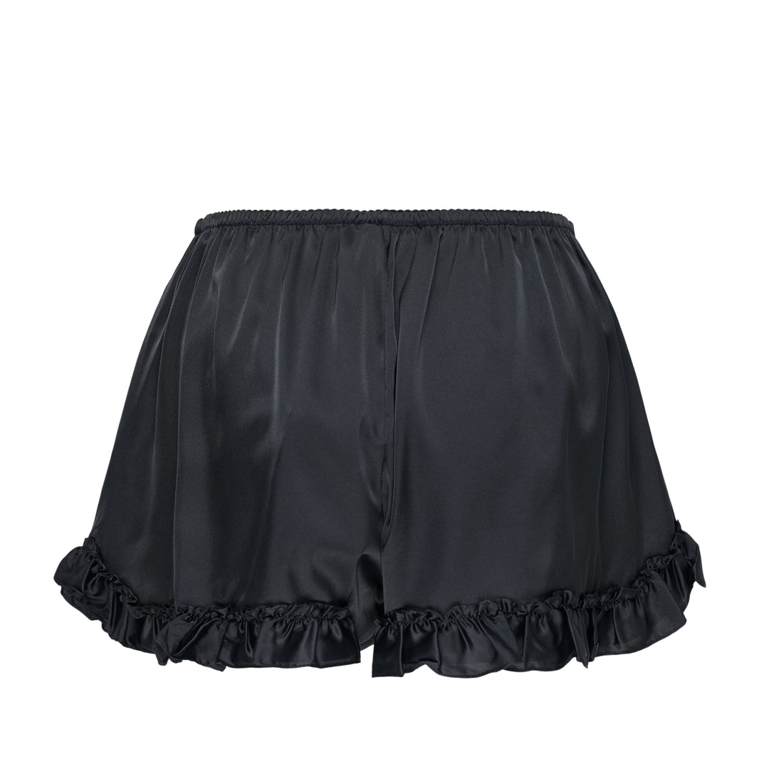 Ruffle Frill Satin Shorts