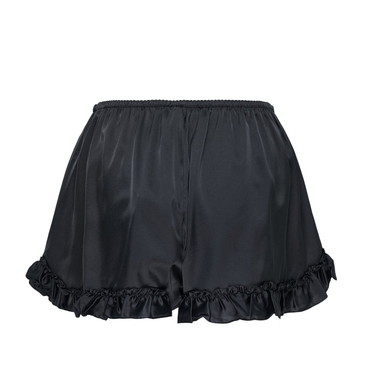 Ruffle Frill Satin Shorts