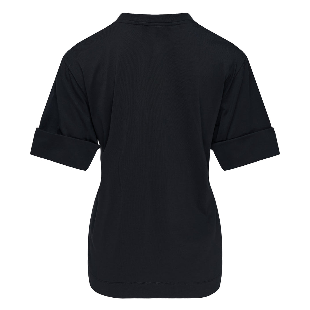 Gathered Rose Wire Sleeve Tee