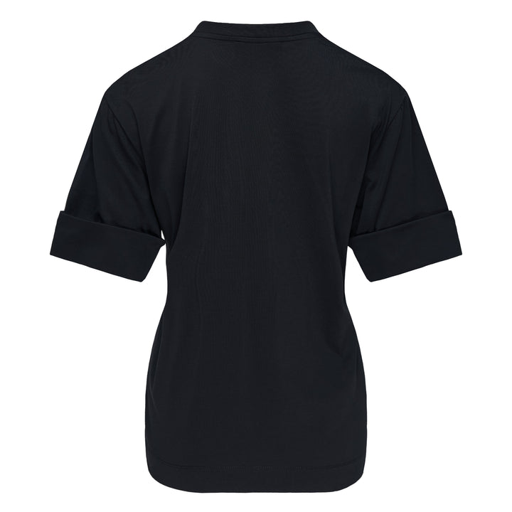 Gathered Rose Wire Sleeve Tee