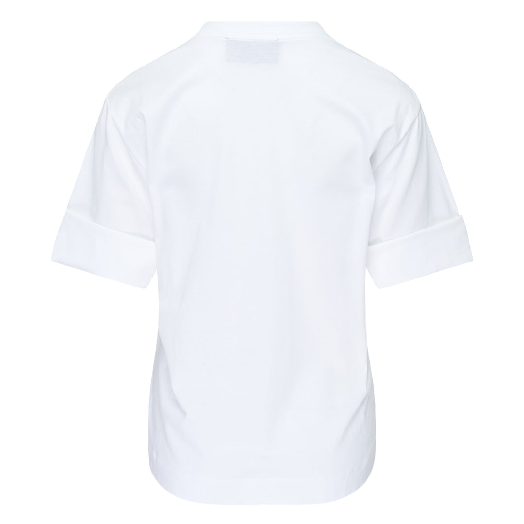 Gathered Rose Wire Sleeve Tee