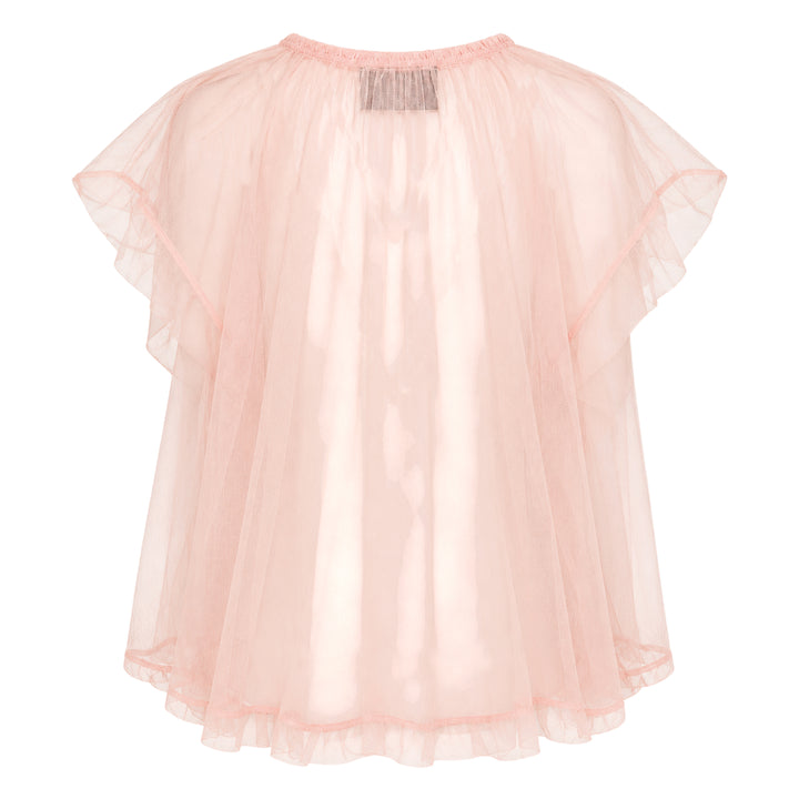 Gathered Cord Tulle Top