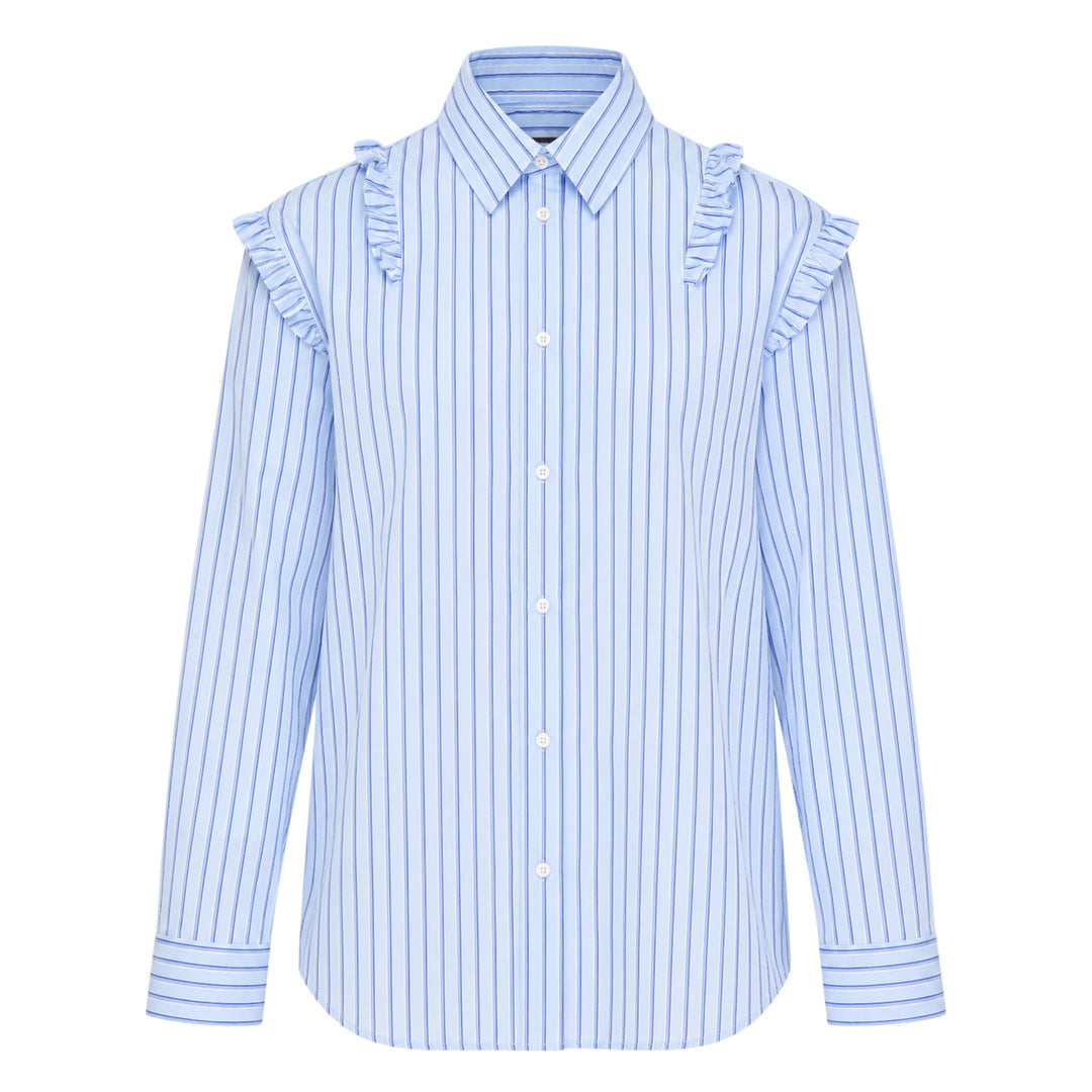 Double Ruffle Long Sleeve Shirt