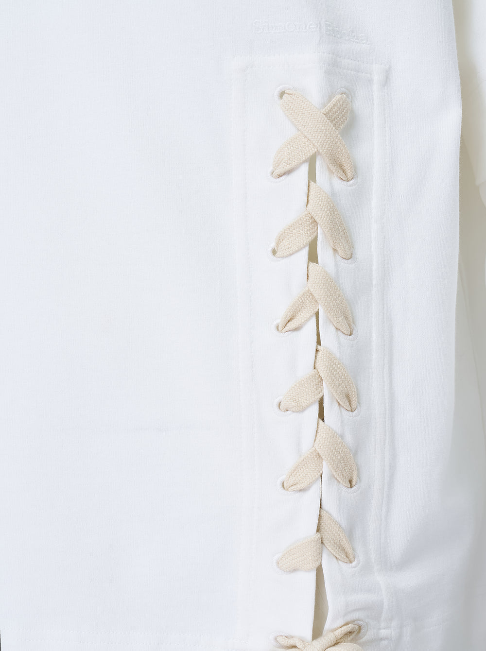 Simone Rocha Lace Up Hem Layered Long Sleeve Tee - view 2