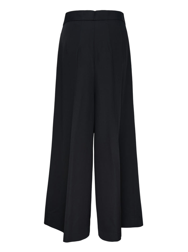 Enfold black wide-leg pleated trousers with high waistband and deep front pleats, shown flat against a white background - view 2