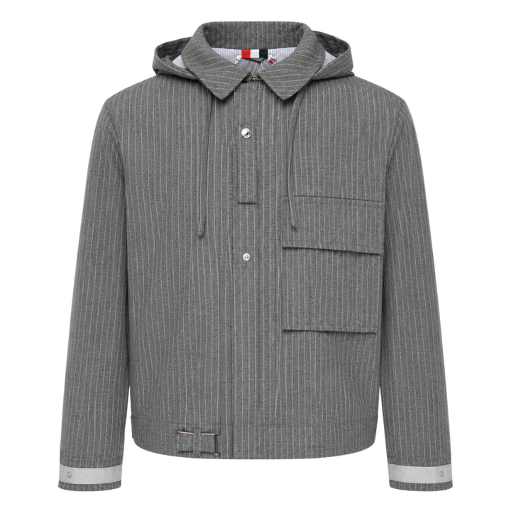 Pinstripe Hooded Mariner Jacket