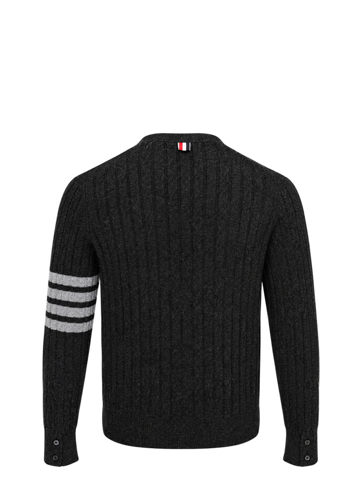 Thom Browne Cable Stitch Relaxed Fit V-Neck Cardigan - view 2