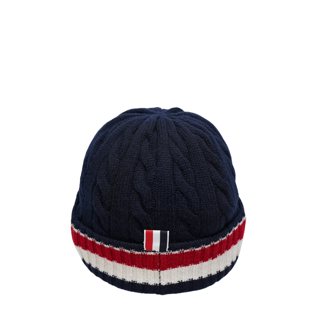 Cable and Rib Merino Beanie