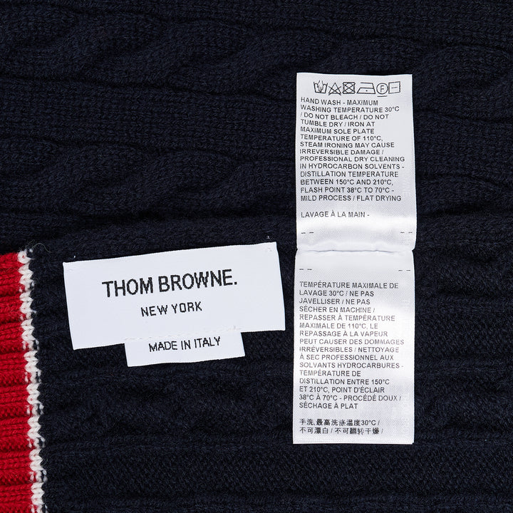 Cable and Rib Merino Scarf