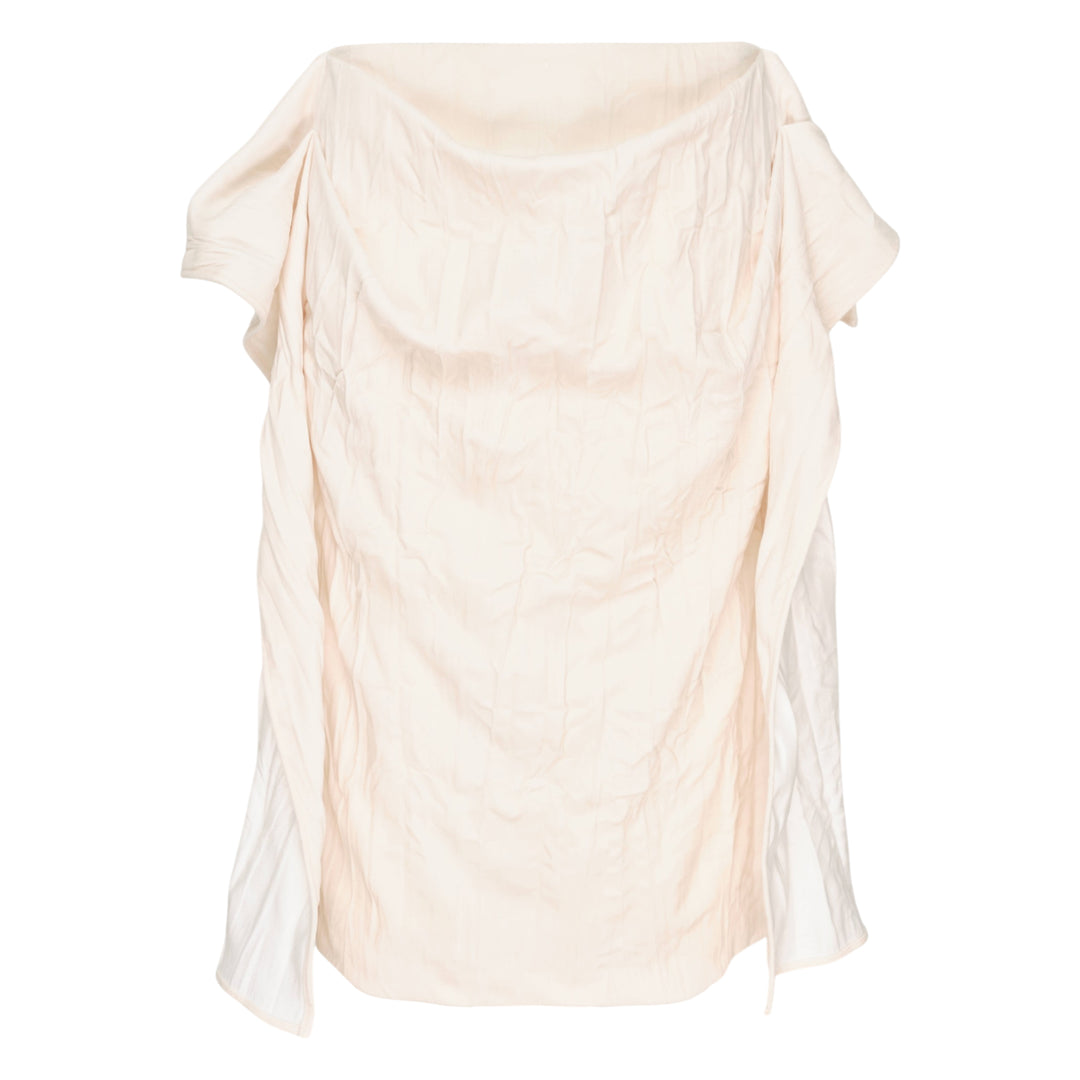 Ivory Wrinkled Wing Detail Skirt