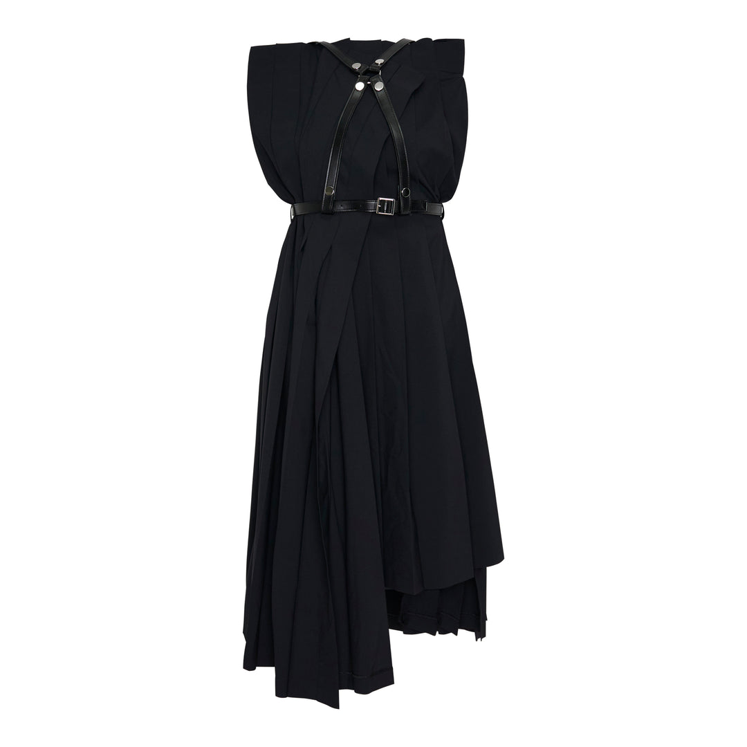 Midi Pleated Harness Dress