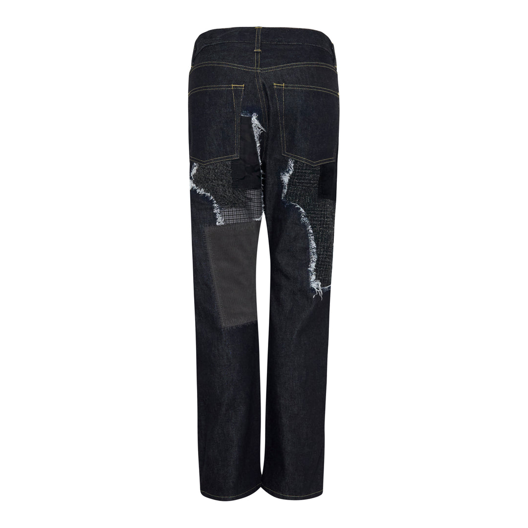 Patchwork Slim Jeans