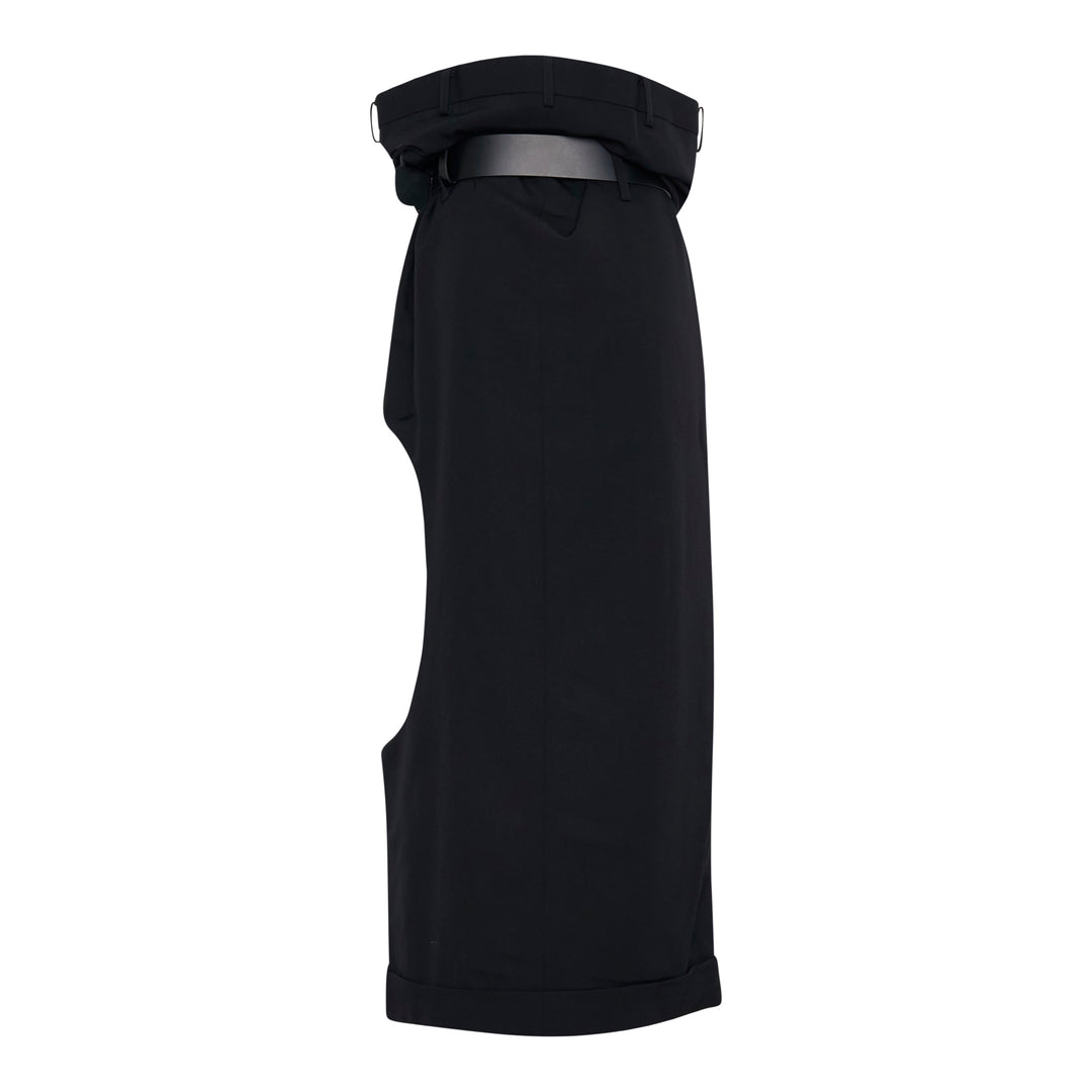 Long Sculptural Draped Skirt