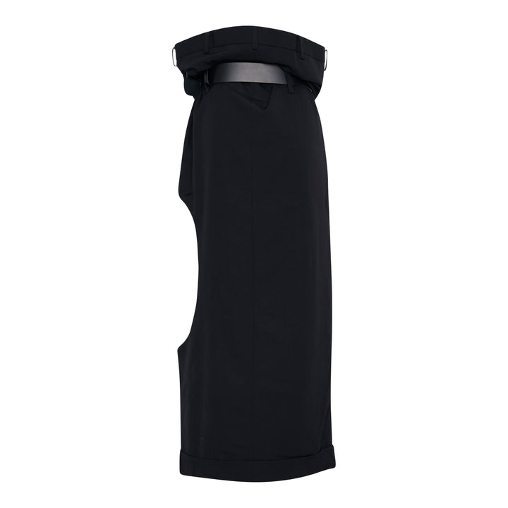 Long Sculptural Draped Skirt