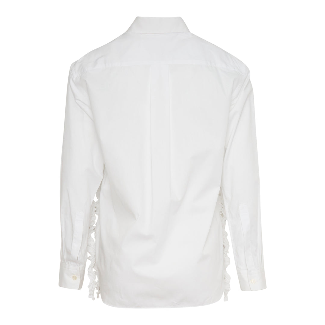 Textured Ruffle Front Blouse