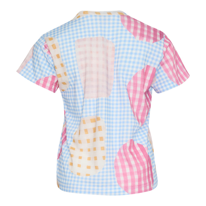 Gingham Patchwork Short Sleeve Tee