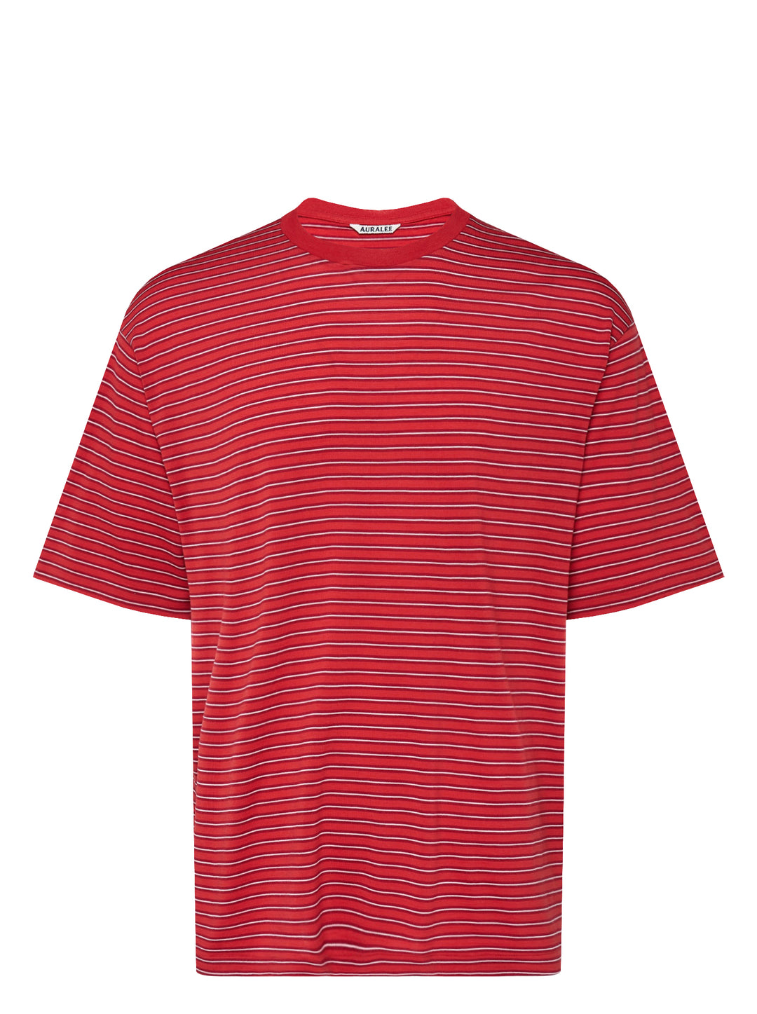 AURALEE Soft Smooth Wool Stripe Jersey Tee