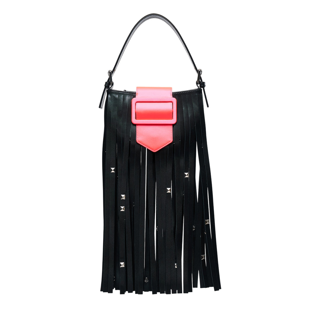 Mini Fringe Leather Top Handle Bag