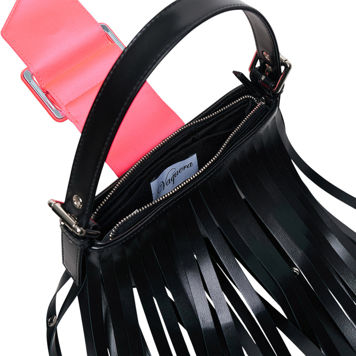 Mini Fringe Leather Top Handle Bag
