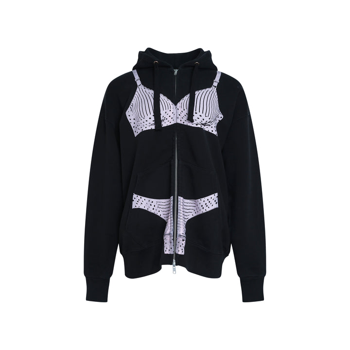 Trompe L'Oeil Zip Hoodie