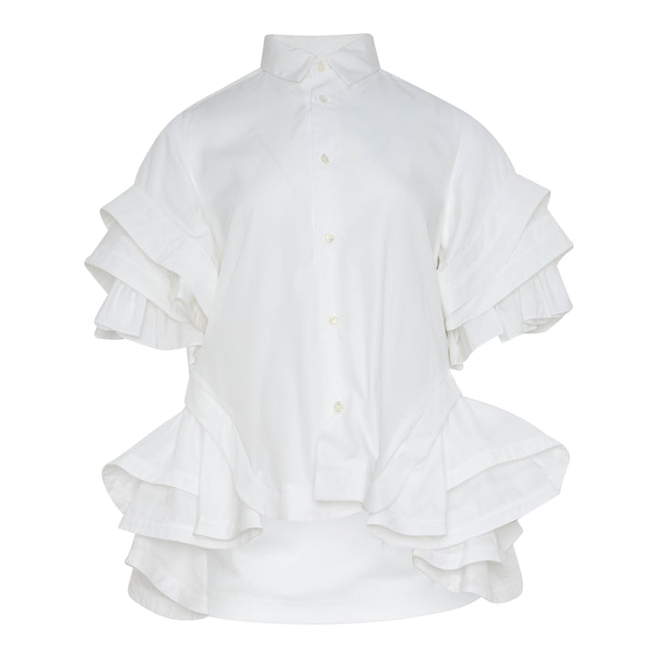Ruffled Flare Shirt Blouse