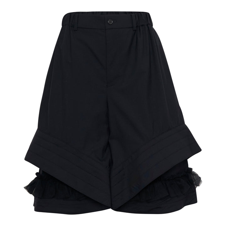 Gathered Waist Layered Shorts