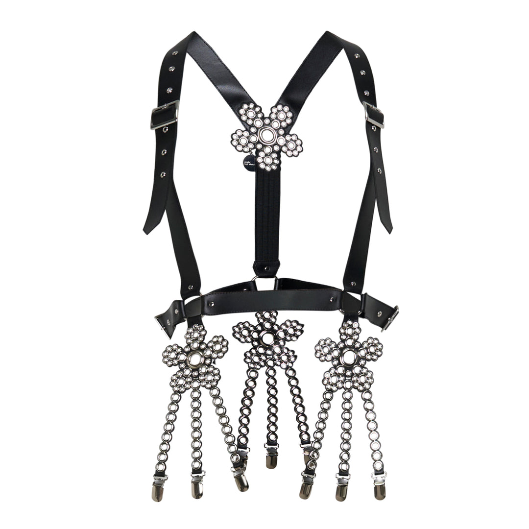Crystal Flower Harness Vest
