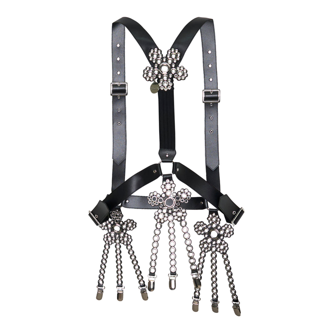 Crystal Flower Harness Vest