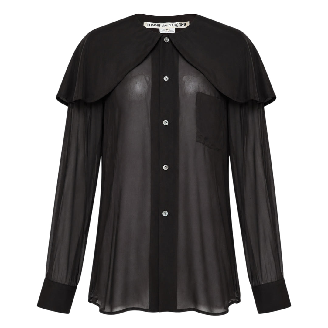 Sheer Oversized Frill Blouse
