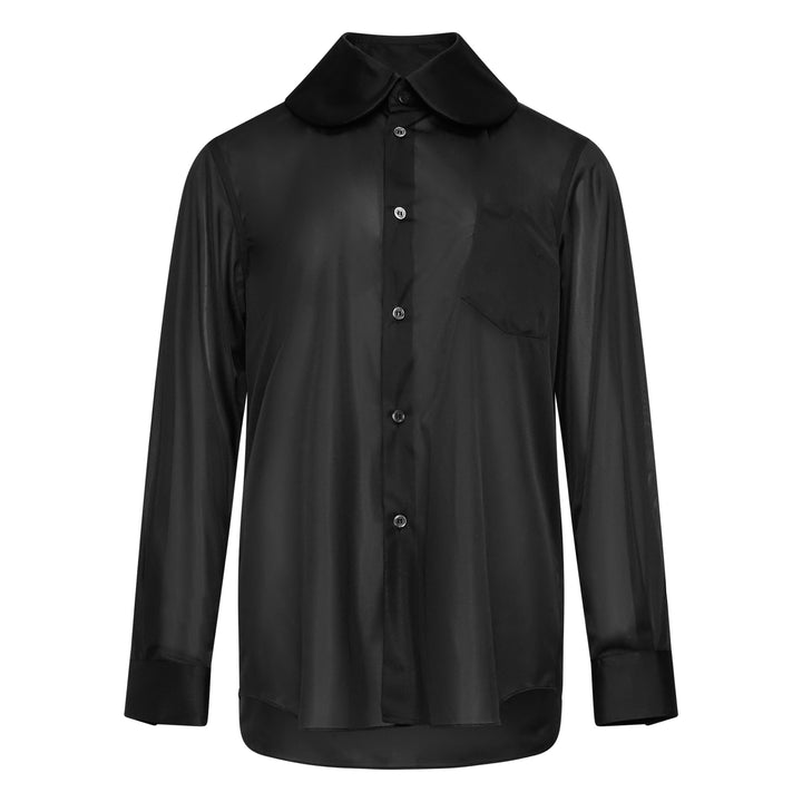 Sheer Peter Pan Collar Blouse