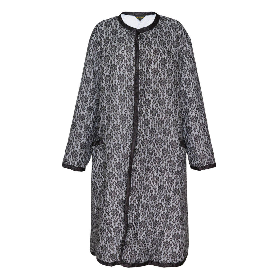 Longline Lace Overlay Coat