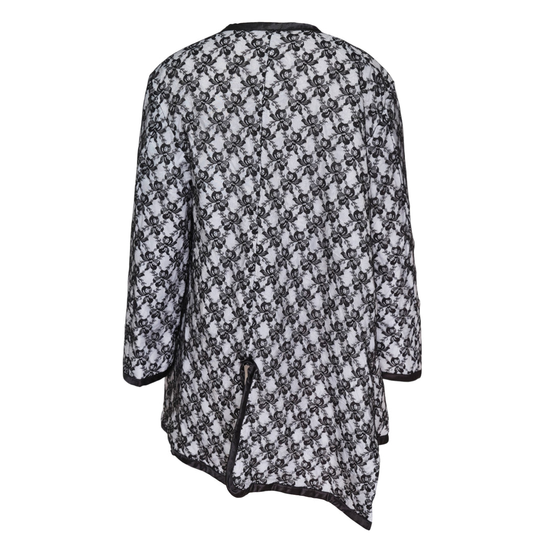 Asymmetrical Lace Pocket Coat